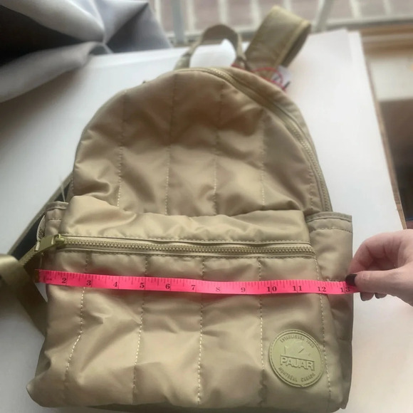 NWT Pajar Twill Dome Backpack Vert Clair/Light Green (Tan/Orange) MSRP $125
